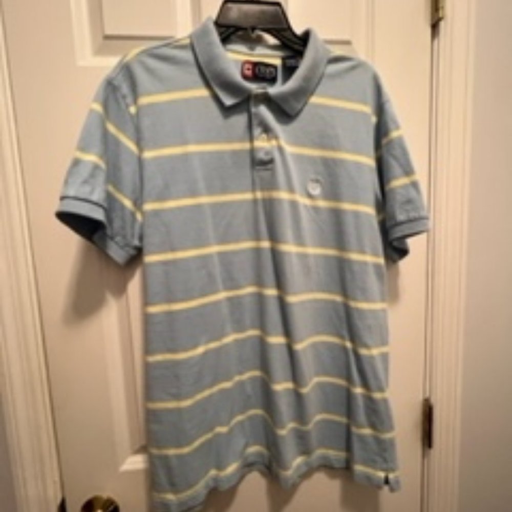 Chaps XL polo blue and yellow jersey